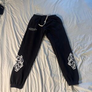 Darc Sport Black Jogger Pants with White Accents